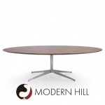 Florence Knoll Mid Century Walnut and Chrome Dining Table | Mid Century Modern Furniture - Mid Century Furniture Chicago Florence Knoll Mid Century Walnut and Chrome Dining Table