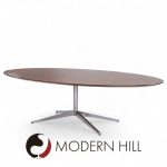 Florence Knoll Mid Century Walnut and Chrome Dining Table | Mid Century Modern Furniture - Mid Century Furniture Chicago Florence Knoll Mid Century Walnut and Chrome Dining Table