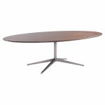 Florence Knoll Mid Century Walnut and Chrome Dining Table | Mid Century Modern Furniture - Mid Century Furniture Chicago Florence Knoll Mid Century Walnut and Chrome Dining Table