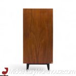 George Nelson for Herman Miller Mid Century Basic Cabinet Series Walnut Two Door Cabinet - Pair