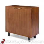 George Nelson for Herman Miller Mid Century Basic Cabinet Series Walnut Two Door Cabinet - Pair