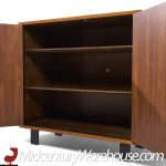 George Nelson for Herman Miller Mid Century Basic Cabinet Series Walnut Two Door Cabinet - Pair