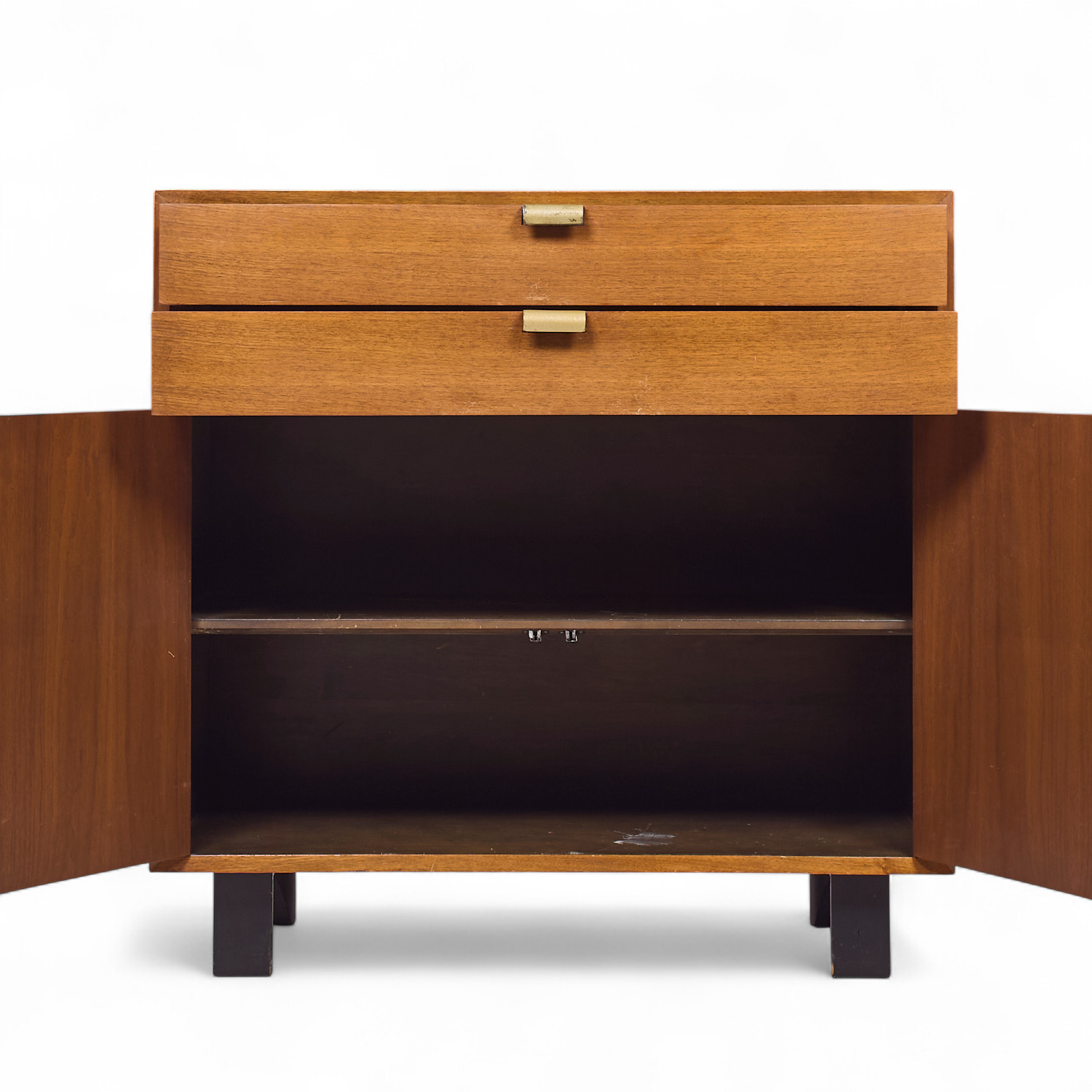 George Nelson for Herman Miller Mid Century Basic Series Walnut Bar Cabinet