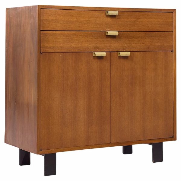 George Nelson for Herman Miller Mid Century Basic Series Walnut Bar Cabinet