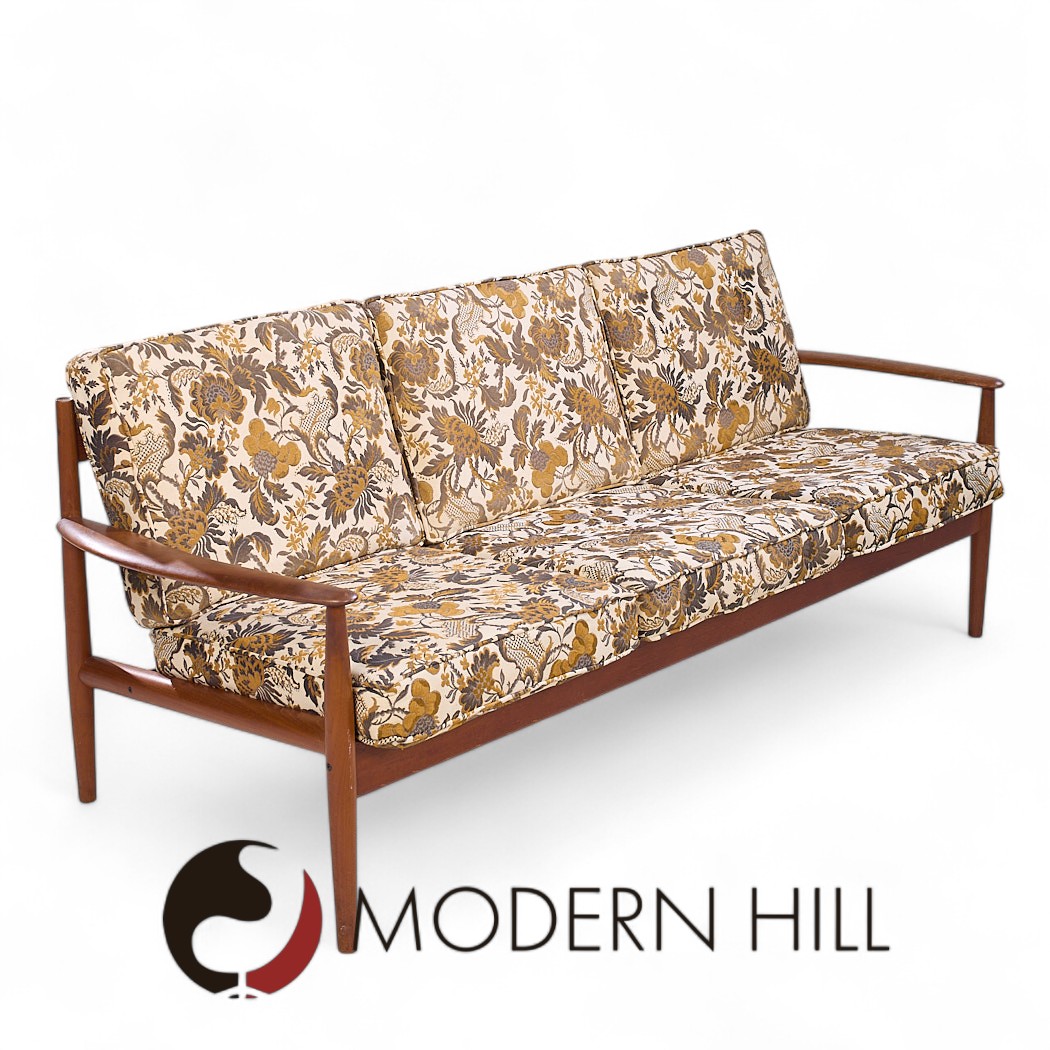 Grete Jalk for France and Son Mid Century Danish Teak Sofa