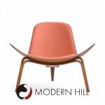 Hans Wegner for Carl Hansen Ch07 Mid Century Walnut Shell Chairs - Pair