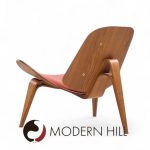 Hans Wegner for Carl Hansen Ch07 Mid Century Walnut Shell Chairs - Pair
