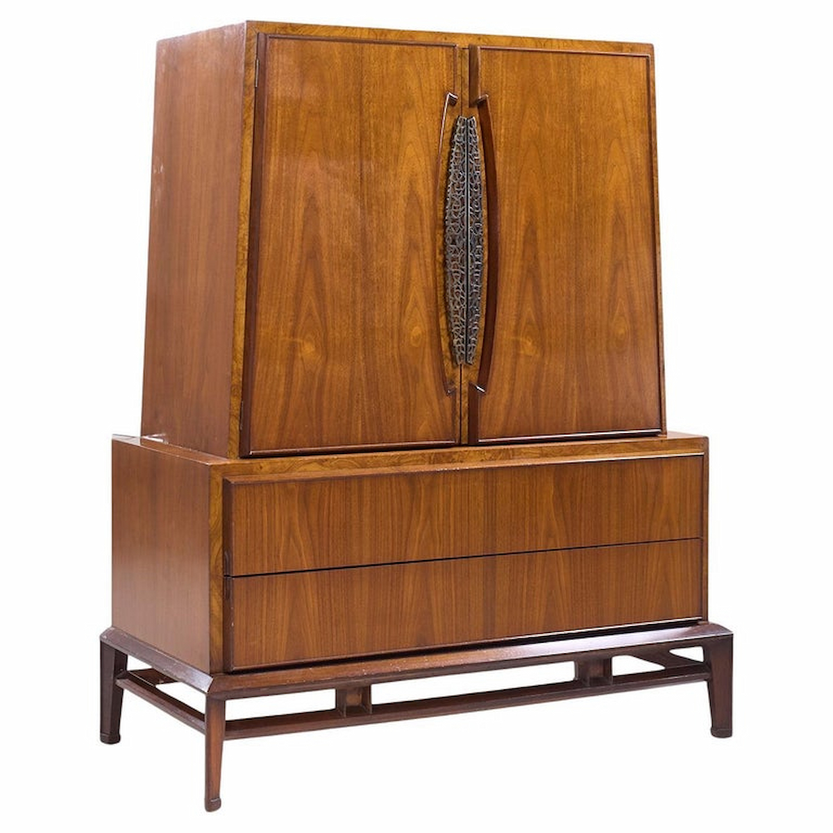 Helen Hobey Baker Mid Century Walnut Highboy Dresser