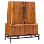 helen hobey baker mid century walnut highboy dresser