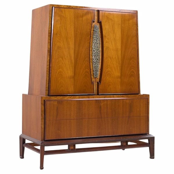 Helen Hobey Baker Mid Century Walnut Highboy Dresser