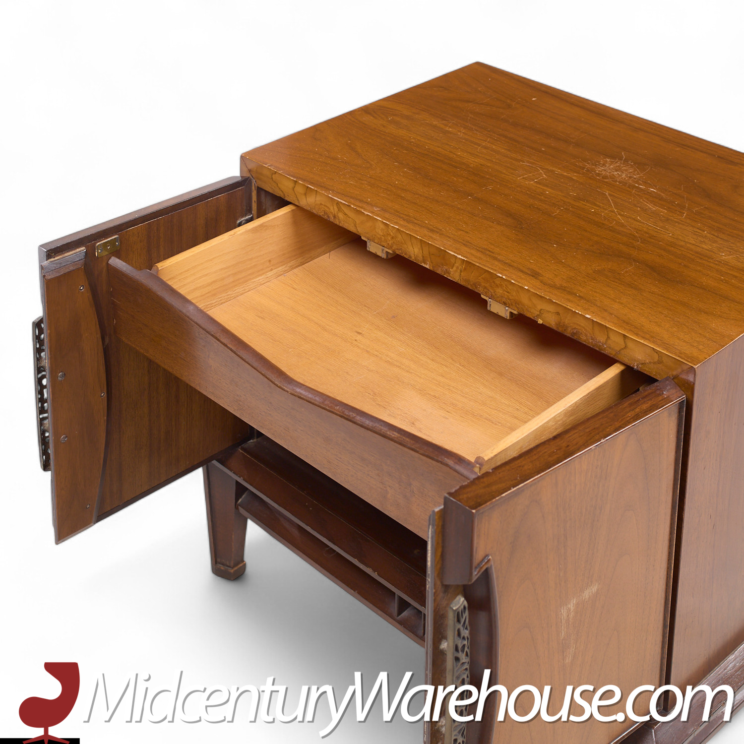 Helen Hobey Baker Mid Century Walnut Nightstands - Pair