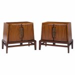 Helen Hobey Baker Mid Century Walnut Nightstands - Pair | Mid Century Modern Furniture - Mid Century Furniture Chicago Helen Hobey Baker Mid Century Walnut Nightstands - Pair