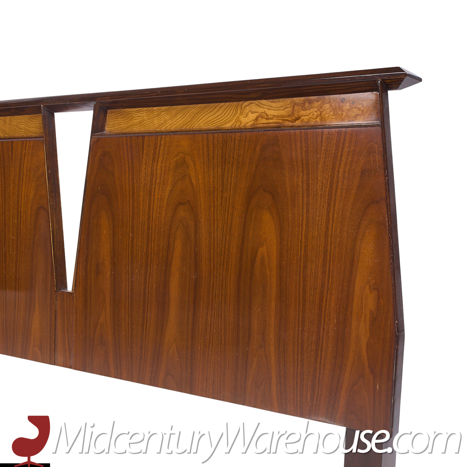 Helen Hobey Baker Mid Century Walnut Queen Headboard
