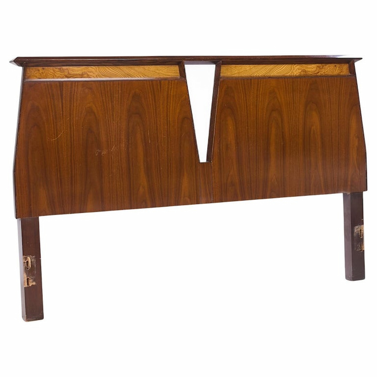 Helen Hobey Baker Mid Century Walnut Queen Headboard