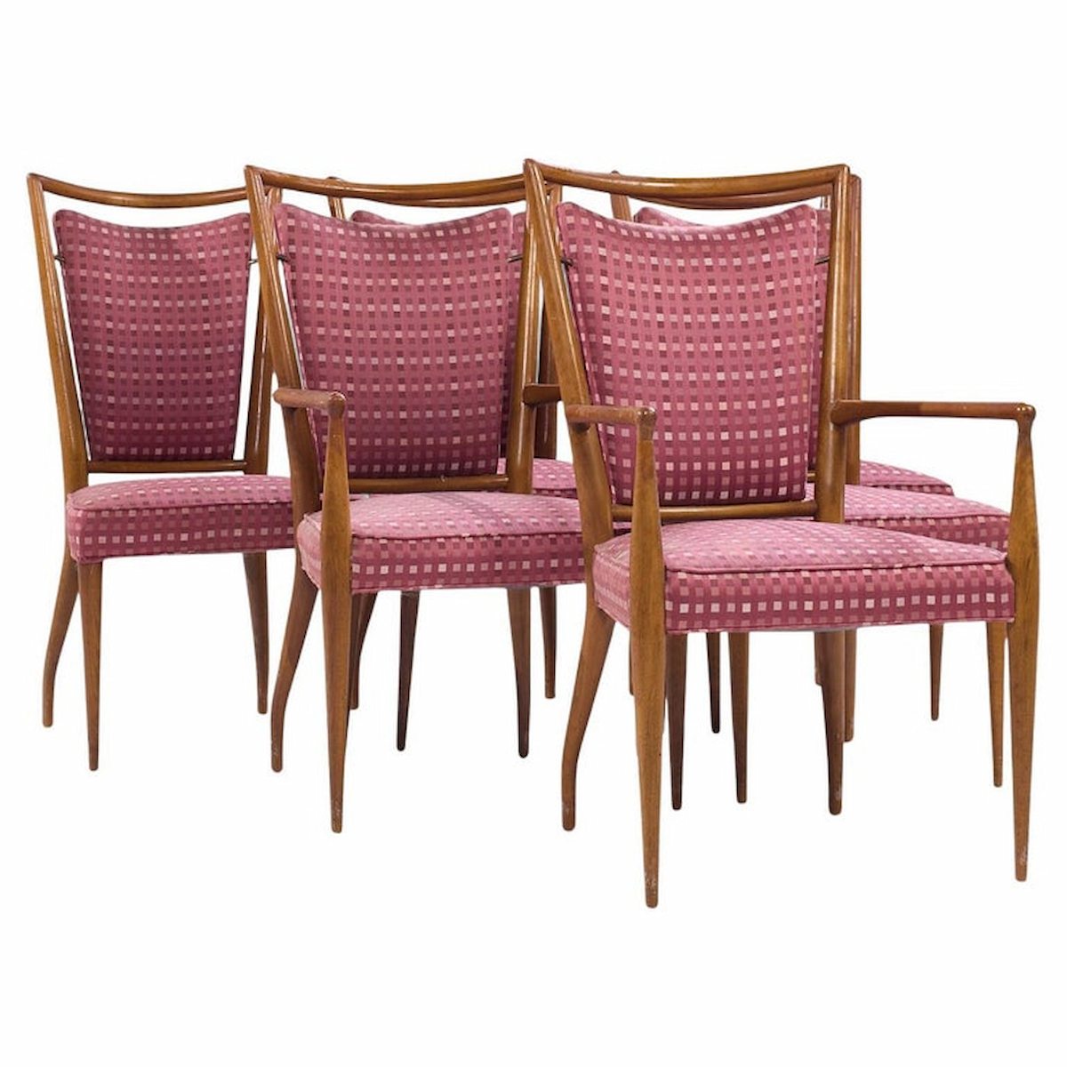 J. Stuart Clingman for Widdicomb Mid Century Walnut Dining Chairs - Set of 6