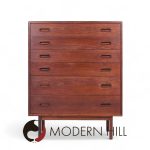 Jack Cartwright for Founders Mid Century Walnut Highboy Dresser