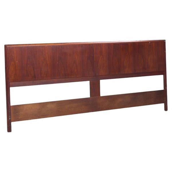 Jack Cartwright for Founders Mid Century Walnut King Headboard