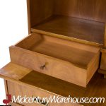 John Widdicomb Mid Century Walnut and Brass Credenza with Hutch | Mid Century Modern Furniture - Mid Century Furniture Chicago John Widdicomb Mid Century Walnut and Brass Credenza with Hutch