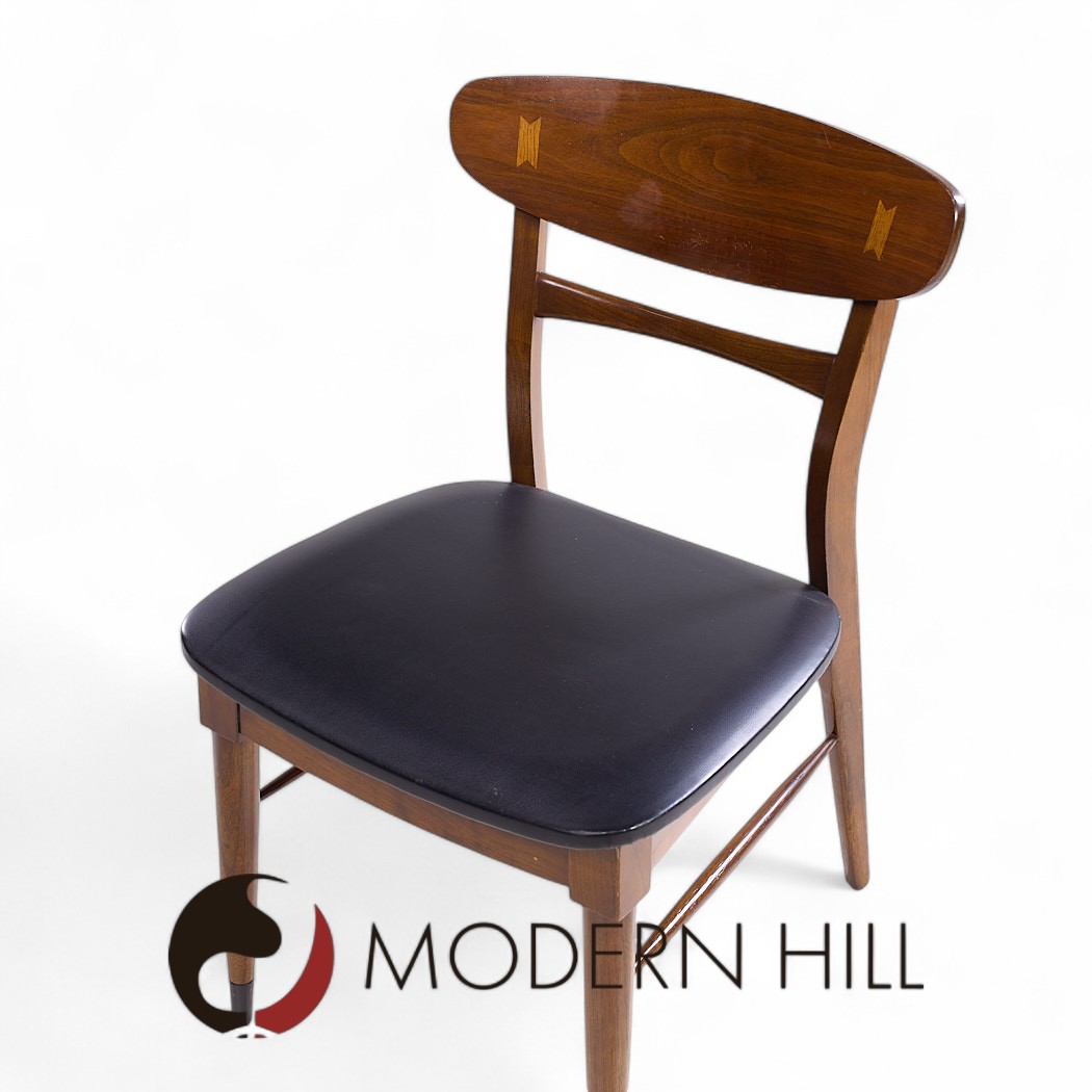 Lane Acclaim Mid Century Walnut Dining Chairs - Set of 6