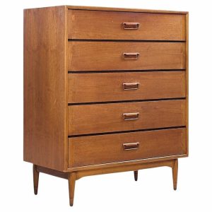 lane acclaim mid century walnut highboy dresser