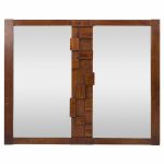 Lane Staccato Mid Century Walnut Brutalist Mirror | Mid Century Modern Furniture - Mid Century Furniture Chicago Lane Staccato Mid Century Walnut Brutalist Mirror