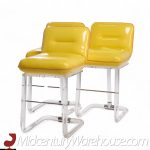 Lion in Frost Mid Century Lucite Swivel Bar Stools - Set of 3 | Mid Century Modern Furniture - Mid Century Furniture Chicago Lion in Frost Mid Century Lucite Swivel Bar Stools - Set of 3