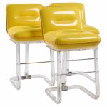 Lion in Frost Mid Century Lucite Swivel Bar Stools - Set of 3 | Mid Century Modern Furniture - Mid Century Furniture Chicago Lion in Frost Mid Century Lucite Swivel Bar Stools - Set of 3