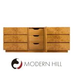 Milo Baughman Style Lane Mid Century Burlwood Lowboy Dresser | Mid Century Modern Furniture - Mid Century Furniture Chicago Milo Baughman Style Lane Mid Century Burlwood Lowboy Dresser