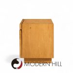 Milo Baughman Style Lane Mid Century Burlwood Nightstands - Pair | Mid Century Modern Furniture - Mid Century Furniture Chicago Milo Baughman Style Lane Mid Century Burlwood Nightstands - Pair