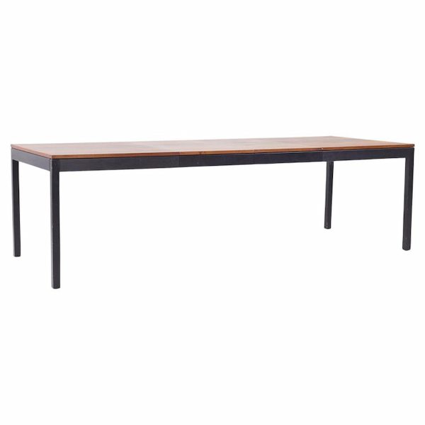 Milo Baughman for Directional Mid Century Rosewood, Walnut and Ash Expanding Dining Table with 2 Leaves