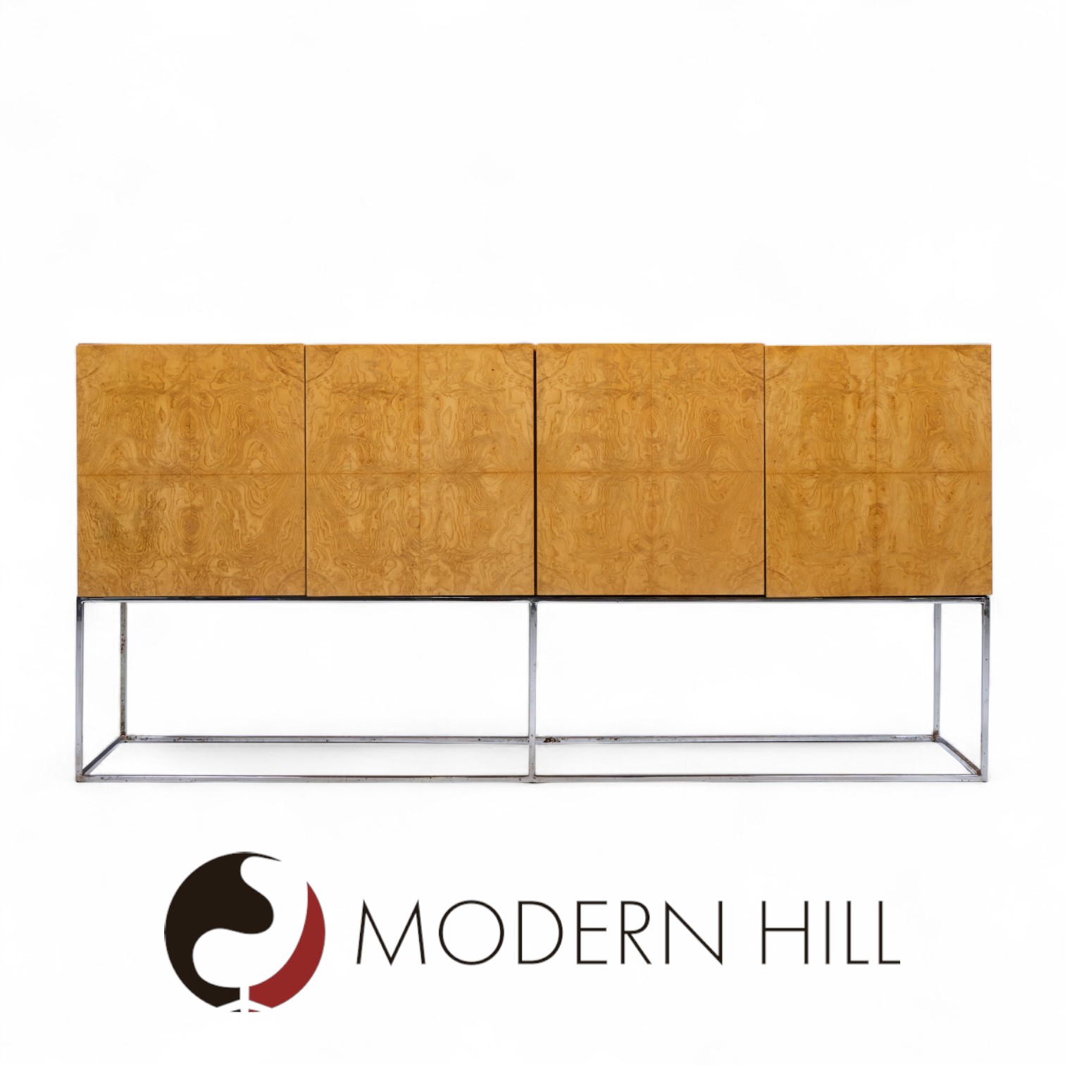 Milo Baughman for Thayer Coggin Mid Century Burlwood Credenza