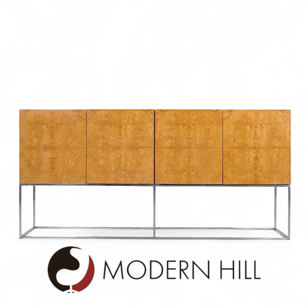 Milo Baughman for Thayer Coggin Mid Century Burlwood Credenza