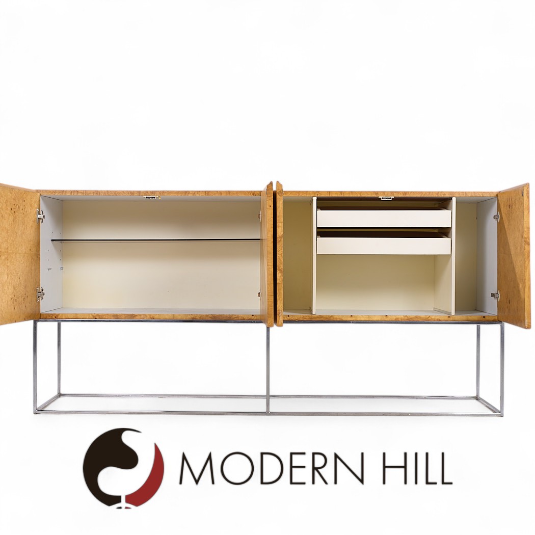 Milo Baughman for Thayer Coggin Mid Century Burlwood Credenza