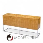 Milo Baughman for Thayer Coggin Mid Century Burlwood Credenza