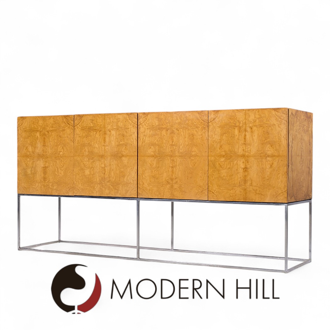 Milo Baughman for Thayer Coggin Mid Century Burlwood Credenza