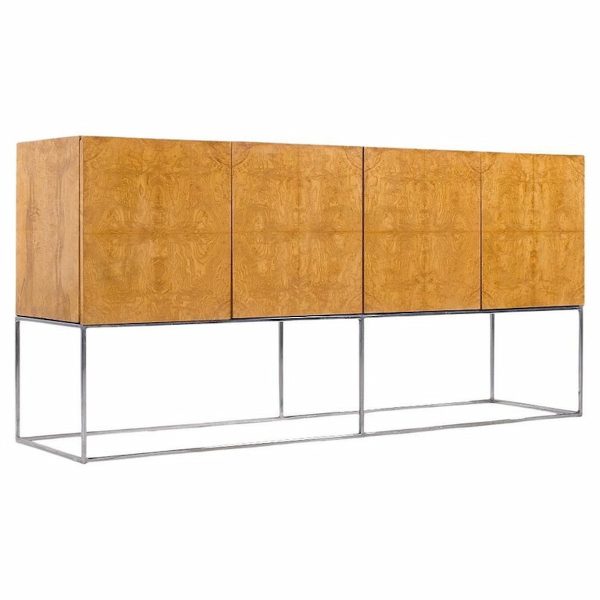 Milo Baughman for Thayer Coggin Mid Century Burlwood Credenza
