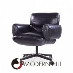 Otto Zapf for Knoll Black Leather Management Office Chair | Mid Century Modern Furniture - Mid Century Furniture Chicago Otto Zapf for Knoll Black Leather Management Office Chair