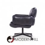 Otto Zapf for Knoll Black Leather Management Office Chair | Mid Century Modern Furniture - Mid Century Furniture Chicago Otto Zapf for Knoll Black Leather Management Office Chair