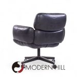 Otto Zapf for Knoll Black Leather Management Office Chair | Mid Century Modern Furniture - Mid Century Furniture Chicago Otto Zapf for Knoll Black Leather Management Office Chair