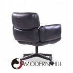 Otto Zapf for Knoll Black Leather Management Office Chair | Mid Century Modern Furniture - Mid Century Furniture Chicago Otto Zapf for Knoll Black Leather Management Office Chair