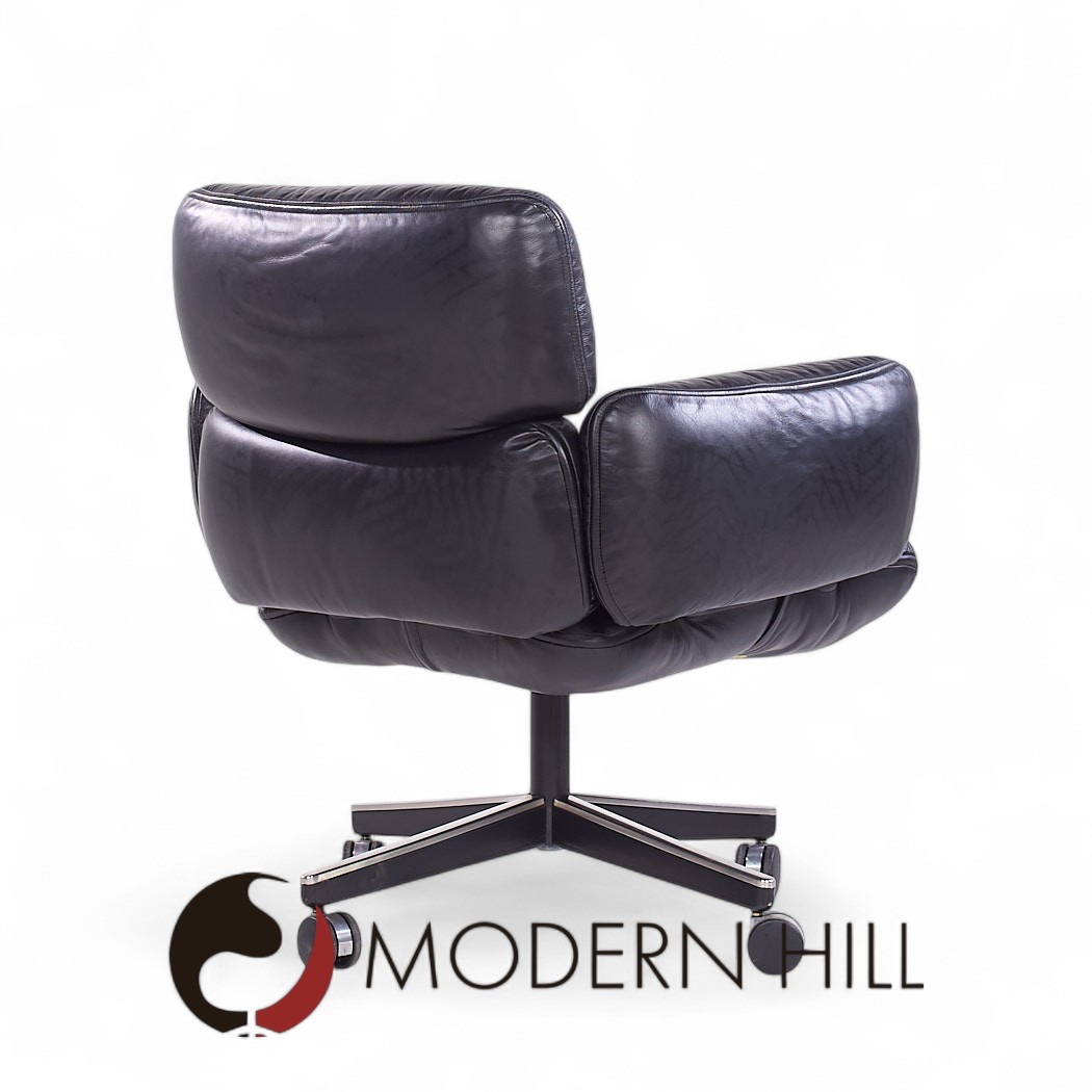 Otto Zapf for Knoll Black Leather Management Office Chair