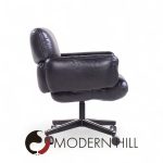 Otto Zapf for Knoll Black Leather Management Office Chair | Mid Century Modern Furniture - Mid Century Furniture Chicago Otto Zapf for Knoll Black Leather Management Office Chair