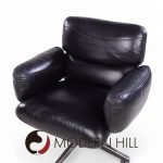 Otto Zapf for Knoll Black Leather Management Office Chair | Mid Century Modern Furniture - Mid Century Furniture Chicago Otto Zapf for Knoll Black Leather Management Office Chair