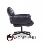 Otto Zapf for Knoll Mid Century Black Leather Management Office Chair | Mid Century Modern Furniture - Mid Century Furniture Chicago Otto Zapf for Knoll Mid Century Black Leather Management Office Chair