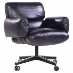 Otto Zapf for Knoll Black Leather Management Office Chair | Mid Century Modern Furniture - Mid Century Furniture Chicago Otto Zapf for Knoll Black Leather Management Office Chair