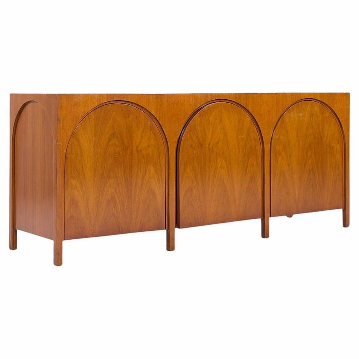 T.h. Robsjohn-gibbings for Widdicomb Mid Century Walnut Colosseum Credenza
