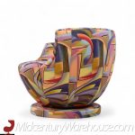 Vladimir Kagan for Directional Mid Century Corkscrew Swivel Chairs - Pair