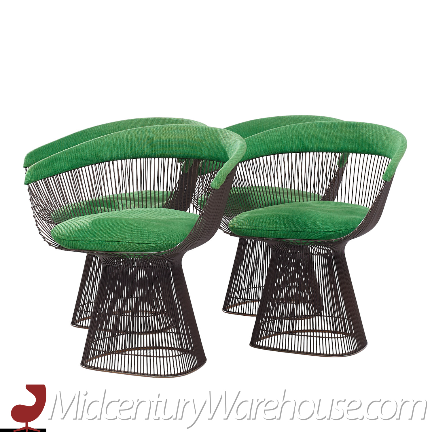 Warren Platner for Knoll Mid Century Bronze Dining Chairs - Set of 4
