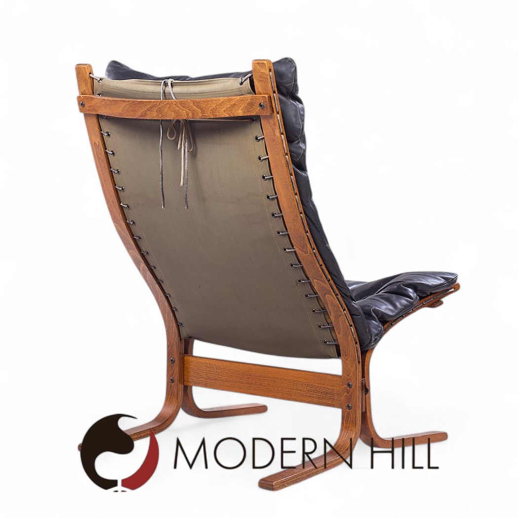 Westnofa Mid Century Siesta Norwegian Bentwood and Leather Lounge Chairs - Pair
