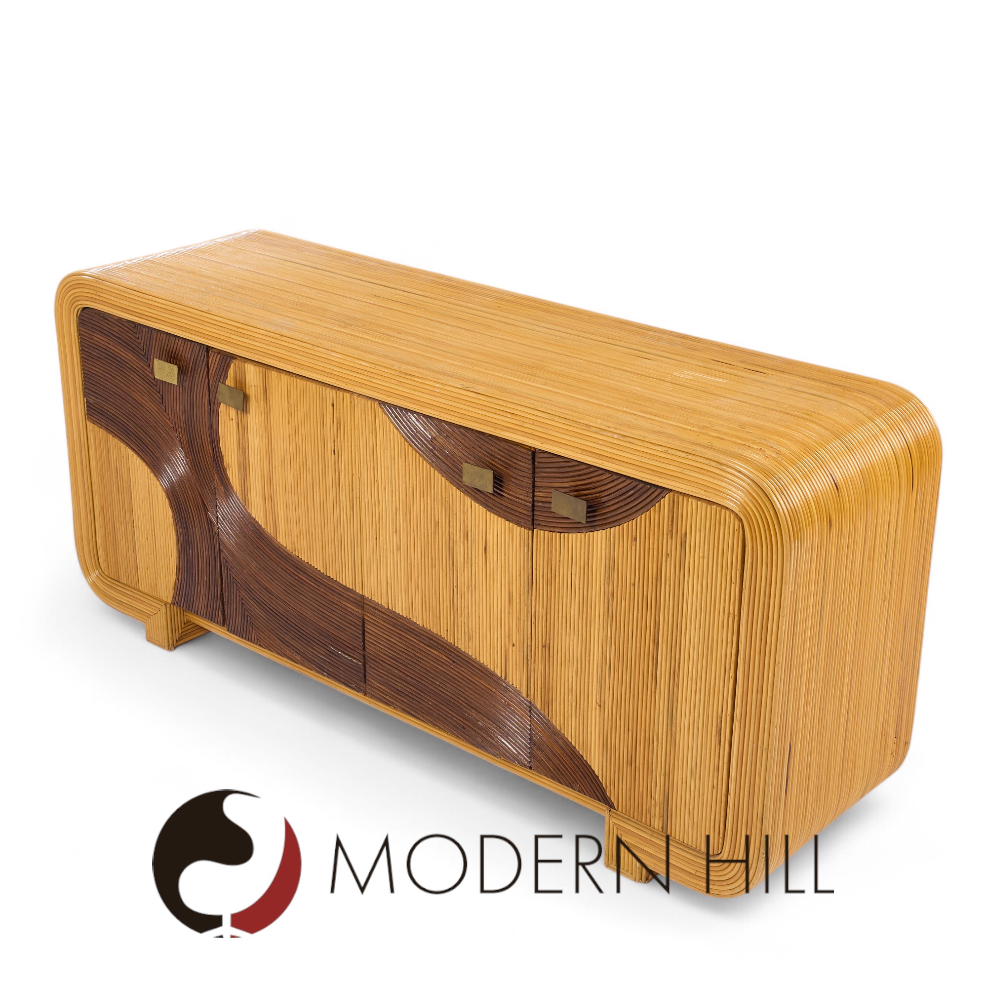 Betty Cobonpue Mid Century Rattan Credenza